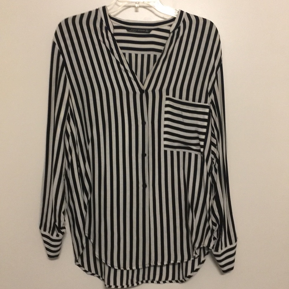 ZARA Striped Blouse Medium